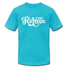 Florida T-Shirt - Hand Lettered Unisex Florida T Shirt - turquoise