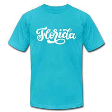 Florida T-Shirt - Hand Lettered Unisex Florida T Shirt - turquoise