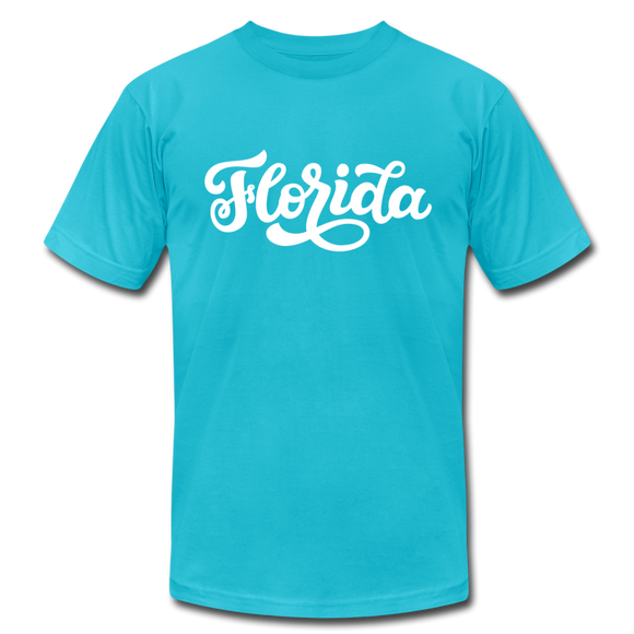 Florida T-Shirt - Hand Lettered Unisex Florida T Shirt - turquoise