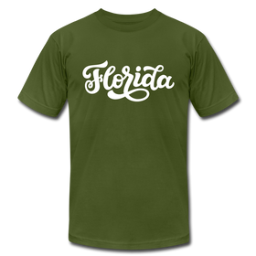 Florida T-Shirt - Hand Lettered Unisex Florida T Shirt - olive