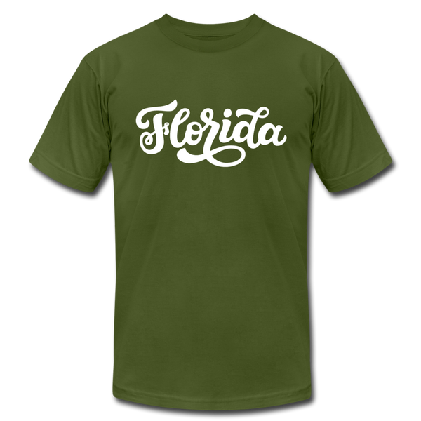 Florida T-Shirt - Hand Lettered Unisex Florida T Shirt - olive