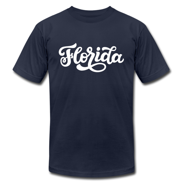 Florida T-Shirt - Hand Lettered Unisex Florida T Shirt - navy