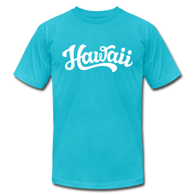 Hawaii T-Shirt - Hand Lettered Unisex Hawaii T Shirt - turquoise