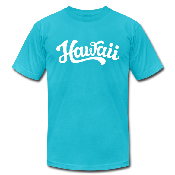 Hawaii T-Shirt - Hand Lettered Unisex Hawaii T Shirt - turquoise