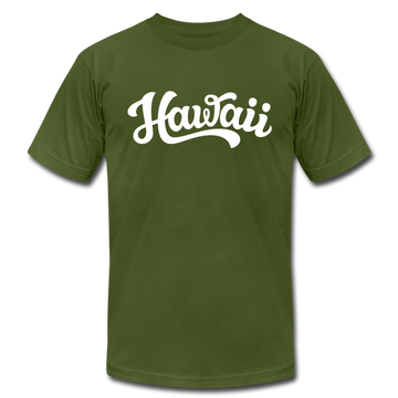 Hawaii T-Shirt - Hand Lettered Unisex Hawaii T Shirt - olive