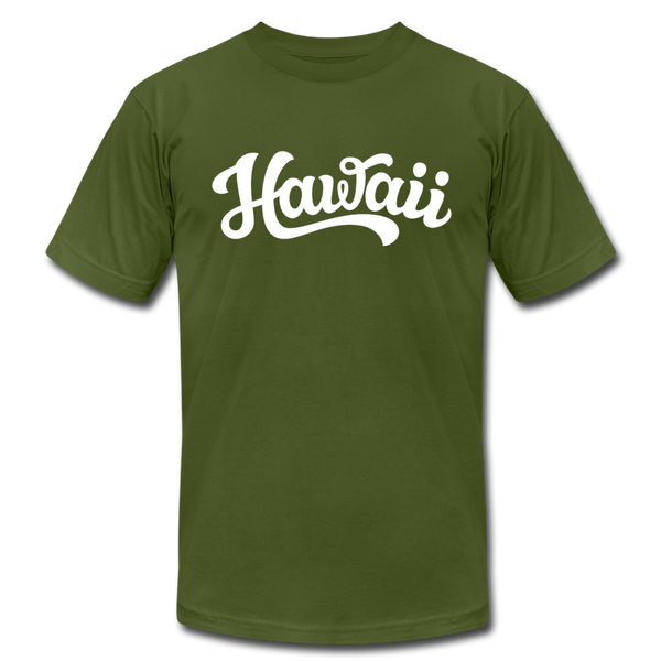 Hawaii T-Shirt - Hand Lettered Unisex Hawaii T Shirt - olive