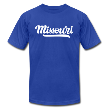 Missouri T-Shirt - Hand Lettered Unisex Missouri T Shirt - royal blue