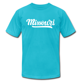 Missouri T-Shirt - Hand Lettered Unisex Missouri T Shirt - turquoise