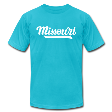 Missouri T-Shirt - Hand Lettered Unisex Missouri T Shirt - turquoise