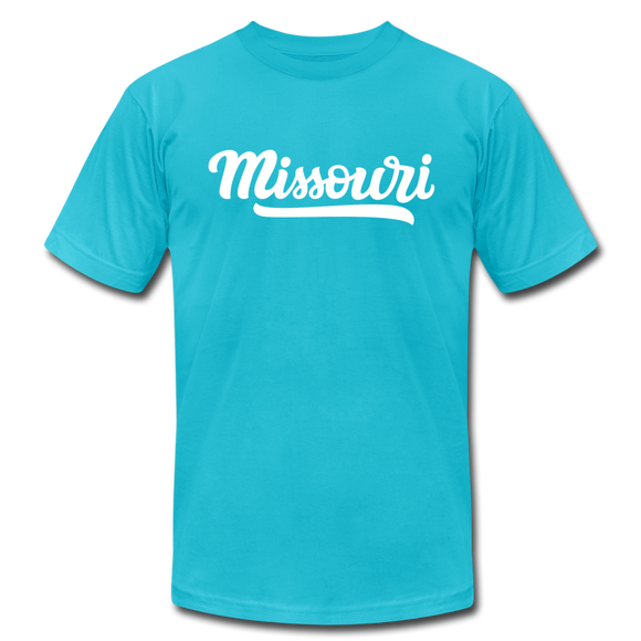 Missouri T-Shirt - Hand Lettered Unisex Missouri T Shirt - turquoise