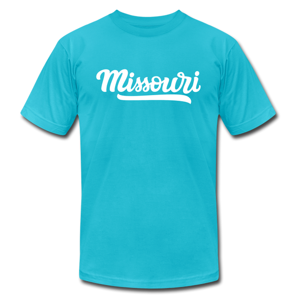 Missouri T-Shirt - Hand Lettered Unisex Missouri T Shirt - turquoise
