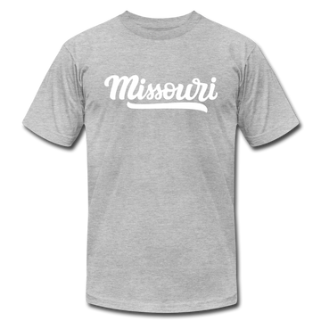 Missouri T-Shirt - Hand Lettered Unisex Missouri T Shirt - heather gray