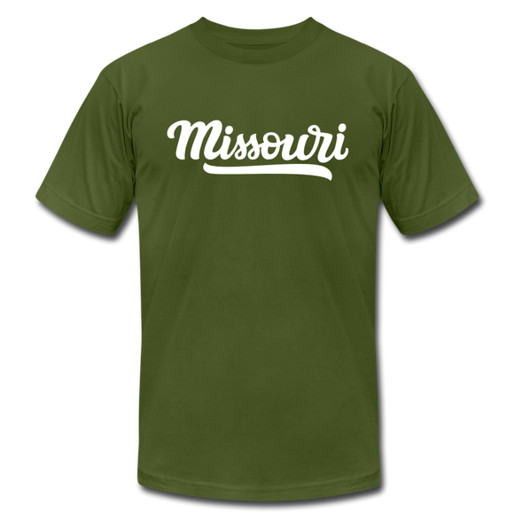Missouri T-Shirt - Hand Lettered Unisex Missouri T Shirt - olive