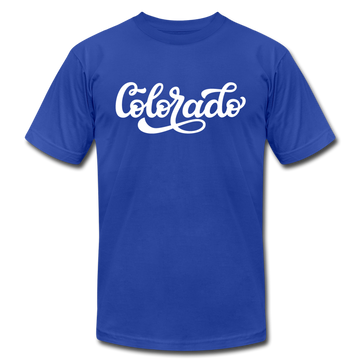 Colorado T-Shirt - Hand Lettered Unisex Colorado T Shirt - royal blue