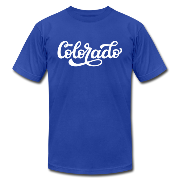 Colorado T-Shirt - Hand Lettered Unisex Colorado T Shirt - royal blue