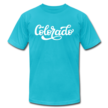 Colorado T-Shirt - Hand Lettered Unisex Colorado T Shirt - turquoise