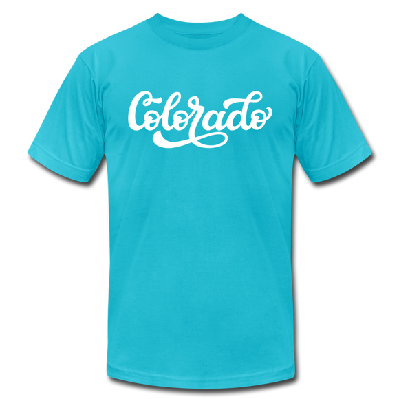 Colorado T-Shirt - Hand Lettered Unisex Colorado T Shirt - turquoise