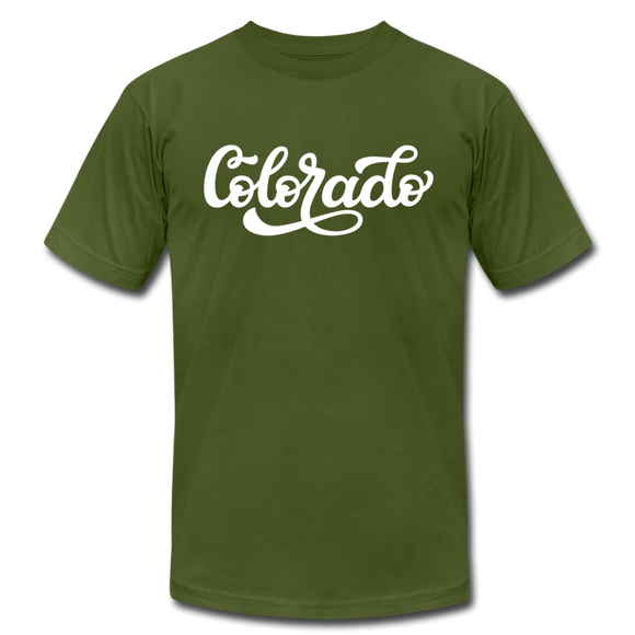 Colorado T-Shirt - Hand Lettered Unisex Colorado T Shirt - olive