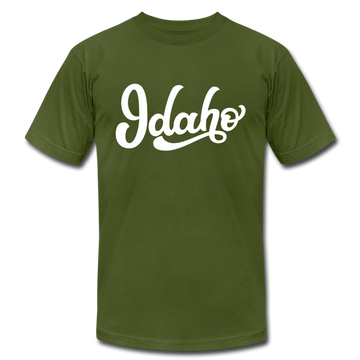 Idaho T-Shirt - Hand Lettered Unisex Idaho T Shirt - olive