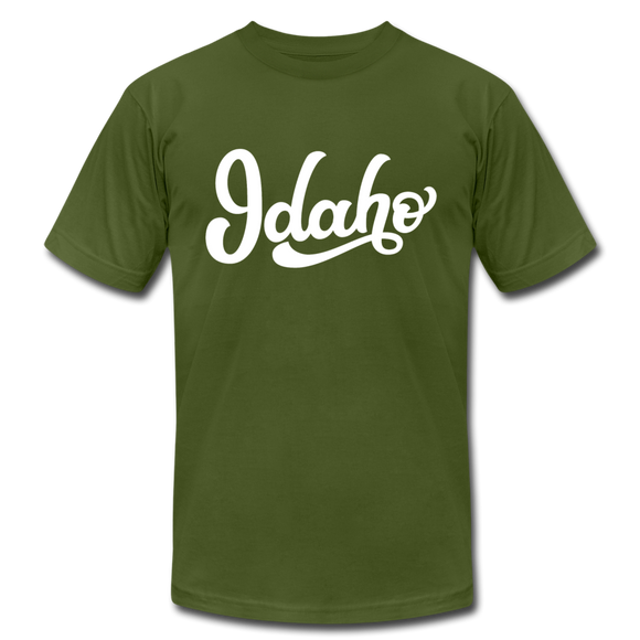 Idaho T-Shirt - Hand Lettered Unisex Idaho T Shirt - olive