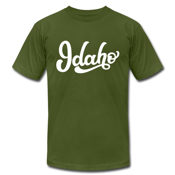 Idaho T-Shirt - Hand Lettered Unisex Idaho T Shirt - olive