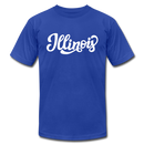 Illinois T-Shirt - Hand Lettered Unisex Illinois T Shirt - royal blue