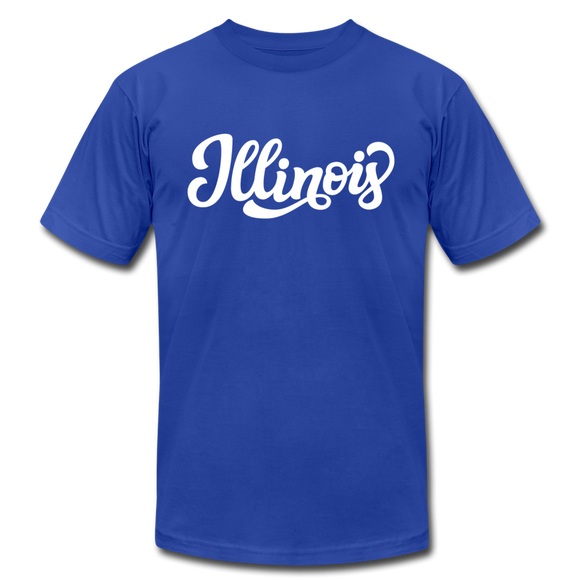 Illinois T-Shirt - Hand Lettered Unisex Illinois T Shirt - royal blue
