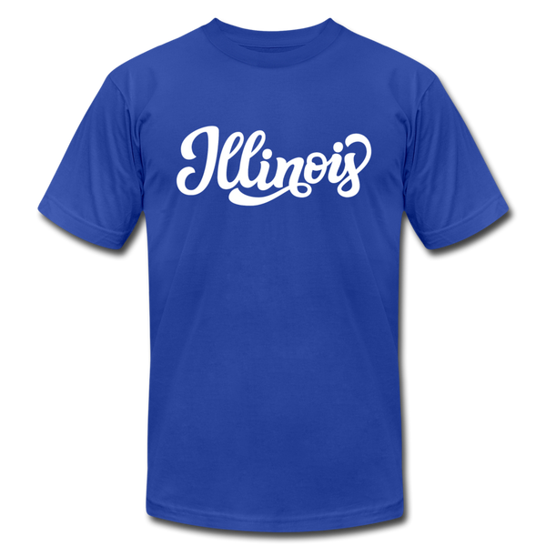 Illinois T-Shirt - Hand Lettered Unisex Illinois T Shirt - royal blue