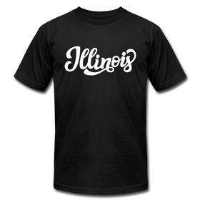 Illinois T-Shirt - Hand Lettered Unisex Illinois T Shirt - black