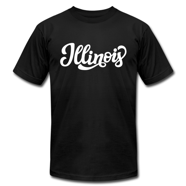 Illinois T-Shirt - Hand Lettered Unisex Illinois T Shirt - black