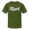 Illinois T-Shirt - Hand Lettered Unisex Illinois T Shirt - olive