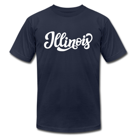 Illinois T-Shirt - Hand Lettered Unisex Illinois T Shirt - navy
