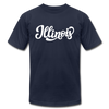 Illinois T-Shirt - Hand Lettered Unisex Illinois T Shirt - navy