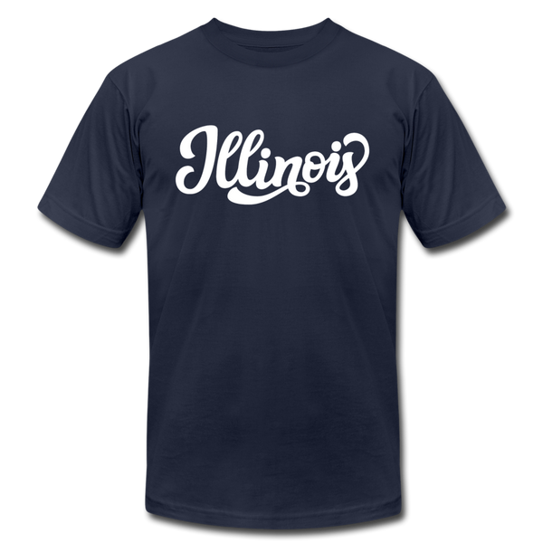 Illinois T-Shirt - Hand Lettered Unisex Illinois T Shirt - navy