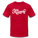 Illinois T-Shirt - Hand Lettered Unisex Illinois T Shirt - red