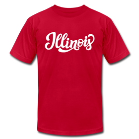 Illinois T-Shirt - Hand Lettered Unisex Illinois T Shirt - red