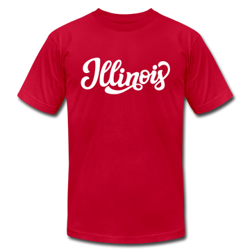 Illinois T-Shirt - Hand Lettered Unisex Illinois T Shirt - red