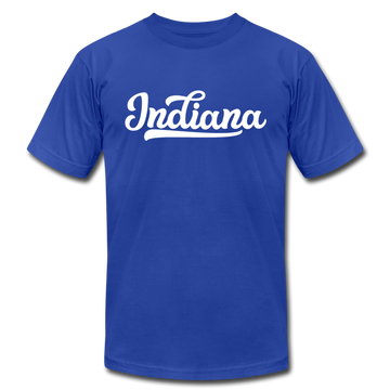 Indiana T-Shirt - Hand Lettered Unisex Indiana T Shirt - royal blue