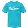 Indiana T-Shirt - Hand Lettered Unisex Indiana T Shirt - turquoise