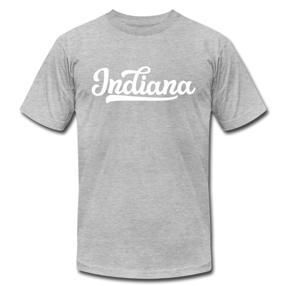 Indiana T-Shirt - Hand Lettered Unisex Indiana T Shirt - heather gray