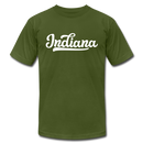 Indiana T-Shirt - Hand Lettered Unisex Indiana T Shirt - olive