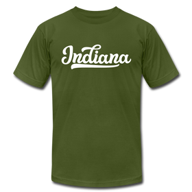 Indiana T-Shirt - Hand Lettered Unisex Indiana T Shirt - olive