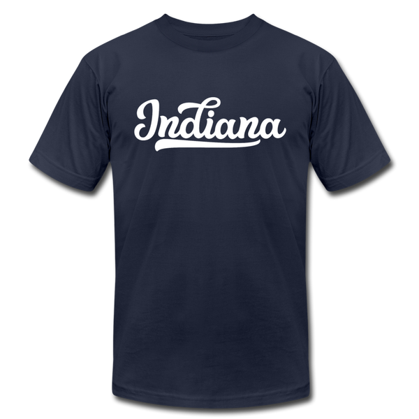 Indiana T-Shirt - Hand Lettered Unisex Indiana T Shirt - navy