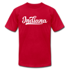 Indiana T-Shirt - Hand Lettered Unisex Indiana T Shirt - red