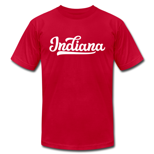 Indiana T-Shirt - Hand Lettered Unisex Indiana T Shirt - red