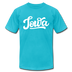Iowa T-Shirt - Hand Lettered Unisex Iowa T Shirt - turquoise