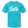 Iowa T-Shirt - Hand Lettered Unisex Iowa T Shirt - turquoise