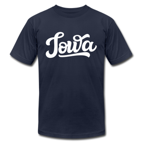 Iowa T-Shirt - Hand Lettered Unisex Iowa T Shirt - navy