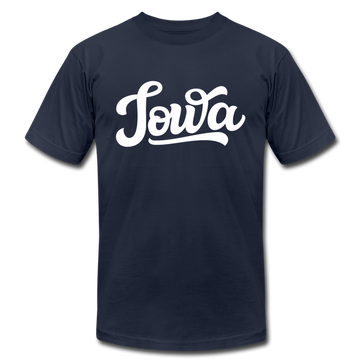 Iowa T-Shirt - Hand Lettered Unisex Iowa T Shirt - navy
