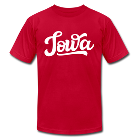 Iowa T-Shirt - Hand Lettered Unisex Iowa T Shirt - red